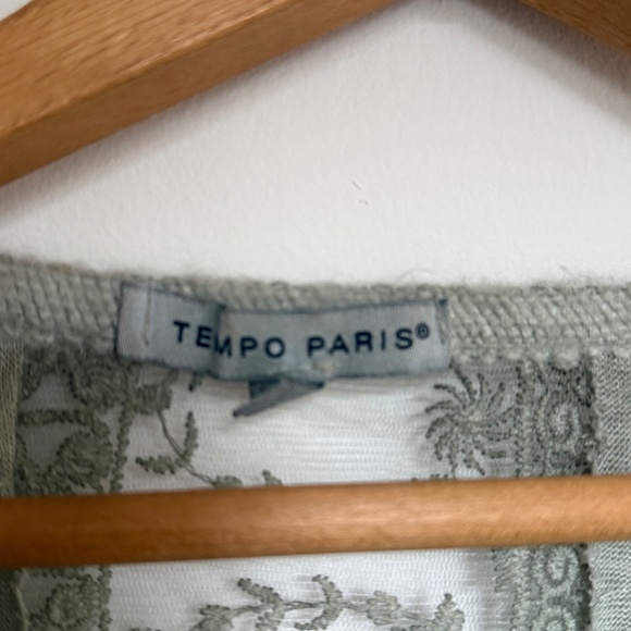 Tempo Paris sweater with sheer lace panel and camisole - Picture 8 of 10